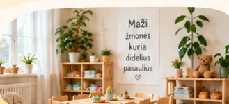 Iliustracinis vaizdas: šilta, jauki vaikų erdvė